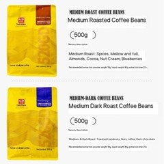 2.2 Pounds 100% Yunnan China Arabica Coffee Beans, Medium Dark Roasted