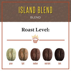 Island Blend Medium Roast Whole Bean 5-Pound Bag