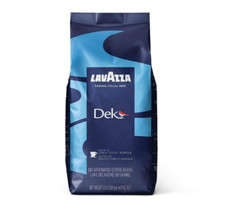Lavazza Decaf Dark Espresso Roast Whole Bean Coffe Italian Blend w/Smooth Flavor