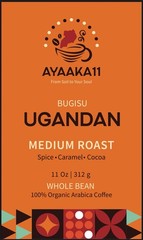 Uganda, Ethiopia & Columbia Organic Coffee, 3 Packages, 11Oz each, Medium Roast.