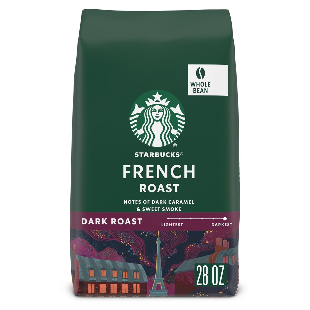 Starbucks Whole Bean Coffee, Dark Roast 28 Ounce (Pack of 1), French