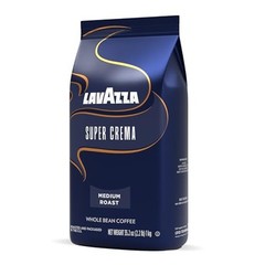 Lavazza Super Crema Whole Bean Coffee Blend, Medium Espresso Roast, 2.2 Pound