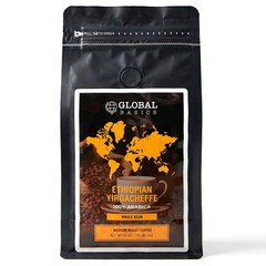 Ethiopian Yirgacheffe Whole Bean 12 Ounce Coffee Medium Roast Gourmet Fresh