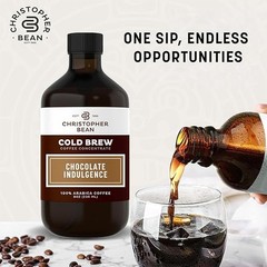 Christopher Bean Chocolate Indulgence Cold Brew Coffee Bottle-100% Arabica Beans