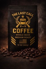The last call coffee Medium Roast Whole Bean-12 oz,100% Arabica | Free Shipping