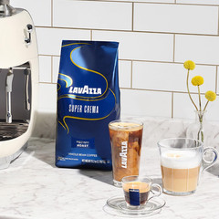 Super Crema Whole Bean Coffee, Medium Espresso Roast, Arabica and Robusta Blend,