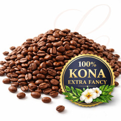 Kona Extra Fancy Coffee, 5 x 1 lb Bags, Medium Roasted to Order or Green Beans