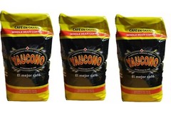CAFE YAUCONO, MEDIUM ROAST WHOLE BEAN COFFEE (3 BAGS of 2 Pounds)