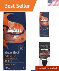 Lavazza House Blend Perfetto: 12oz Whole Bean Medium Roast Coffee, 100% Arabica