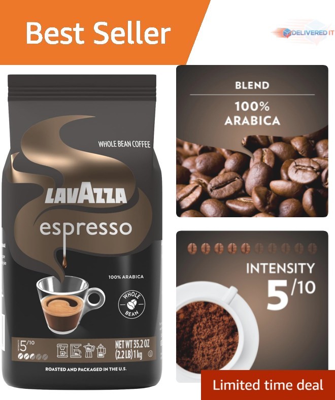 Espresso Whole Bean Coffee Medium Roast 100% Arabica 2.2 lb Gourmet Blend