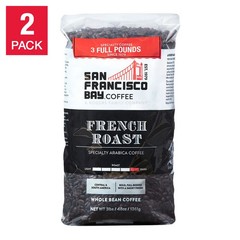 San Francisco French Roast Whole Bean Coffee 3 Lb, 2-Pack Dark Roast