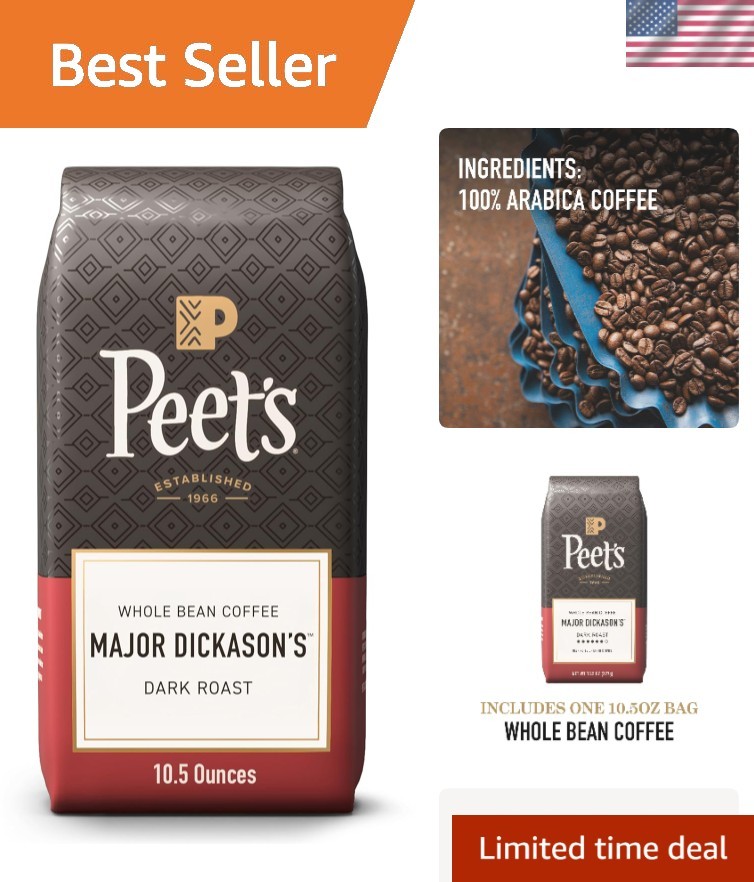 Rich & Flavorful Dark Roast Whole Bean Coffee – Major Dickason’s Blend 10.5oz