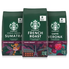 Starbucks Whole Coffee Beans Dark Roast Hot Or Iced Coffee Variety Pack Three
