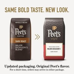Rich and Complex Dark Roast Coffee – Peet’s Major Dickason’s Blend 10.5 Oz