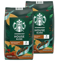 Starbucks House Blend Whole Bean Coffee (40 Ounces) x (2 Packs)