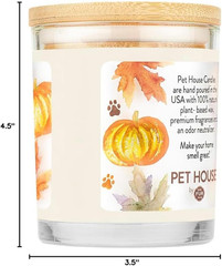 Pet House Fall Candles, Long Lasting, Clean Burning, Soy Wax Scented Candles for