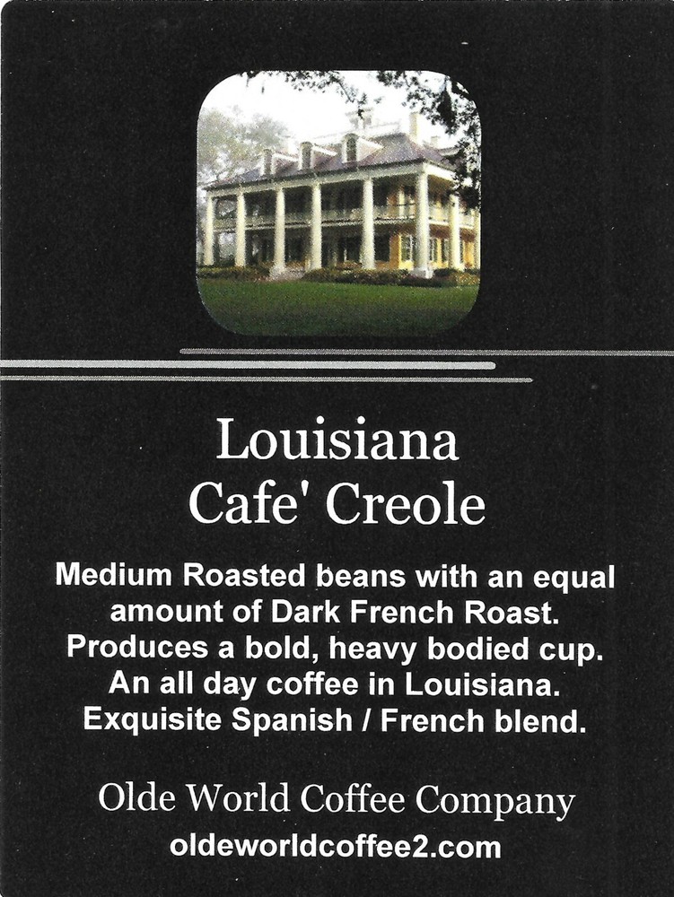 2025 Fresh Roasted – Louisiana Cafe Creole – Whole Bean Coffee – 3 Bags