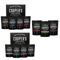 Gourmet Wine & Bourbon Barrel Aged Coffee Bean Gift Set – 3-Pack 4Oz