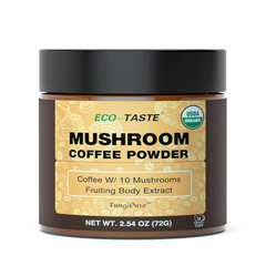 Organic Mushroom Coffee – 30% Beta-Glucans, Arabica Instant Coffee Infused with