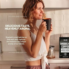 BROOKLYN COFFEE Whole Bean, Classic Medium Roast (5lb) 80 Ounce (Pack of 1)