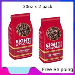 Eight O’Clock The Original, Medium Roast, Whole Bean Coffee 30oz x 2 pack