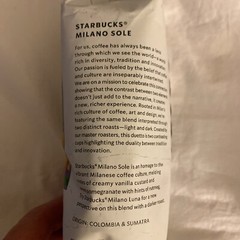 Starbucks Milano Sole Blend Whole Beans And Milano Luna Whole Beans-8.8oz Each