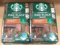 2 Starbucks Pike Place Roast, Ground Coffee, Medium Roast, 32 oz Each