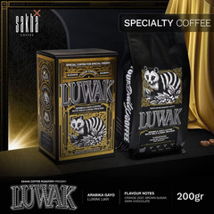 Premium Wild Kopi Luwak Arabica Coffee by Sakha @200G ROASTED MEDIUM GRIND