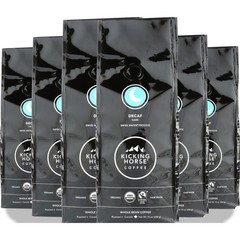 Organic Decaf Kicking Horse Whole Bean Dark Roast Coffee 10 Oz 6 Pack