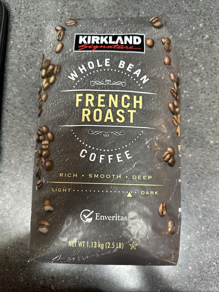 Kirkland Signature French Roast Whole Bean Coffee Dark Roast, 2.5 Pounds