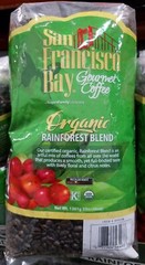 3 Pounds – 100% ORGANIC – San Francisco Bay Rainforest Blend Whole Bean Coffee