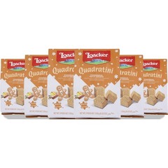 Loacker Gingerbread Flavor Quadratini Wafer Cubes 250G 8.82 Oz 6 Pack