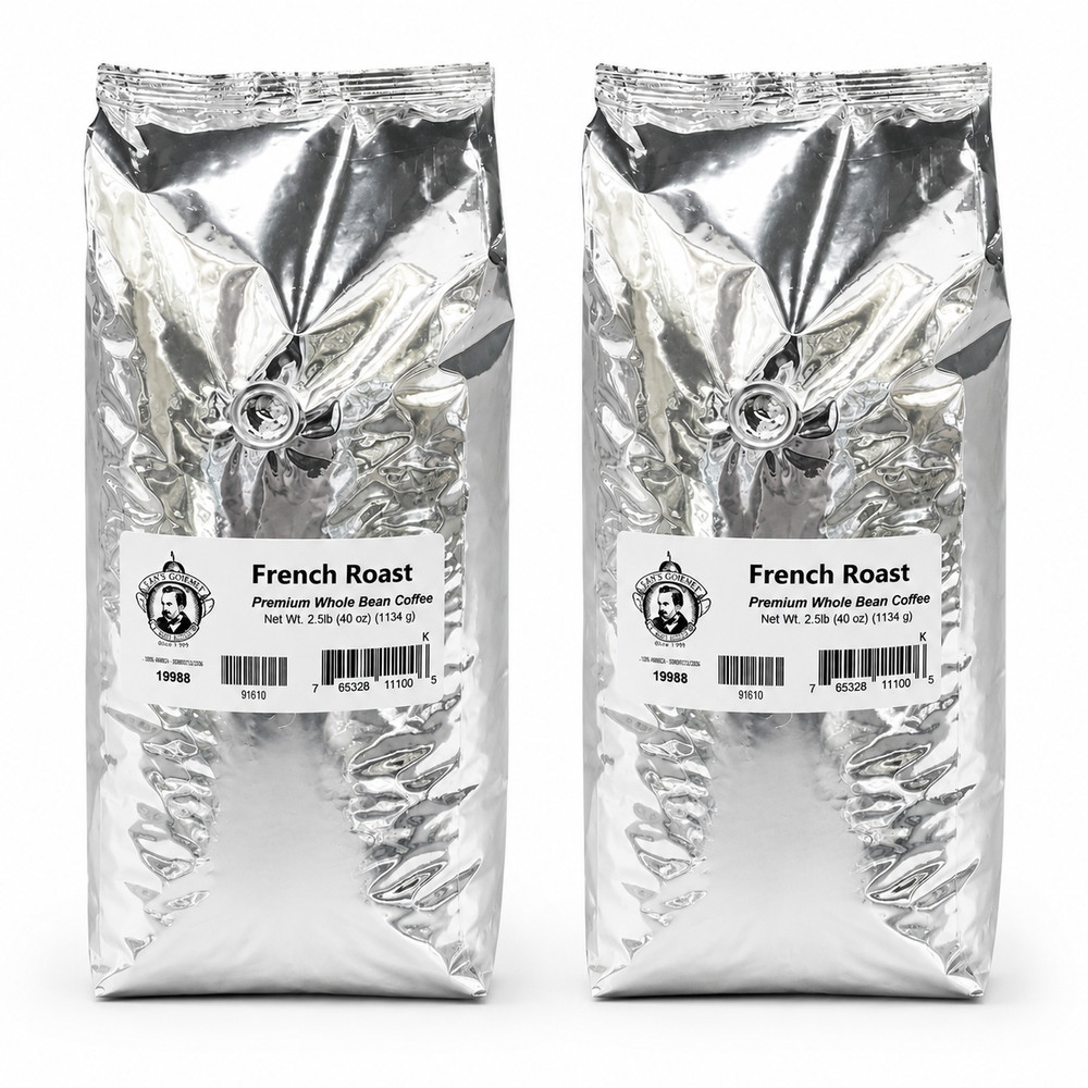 Pear’s French Roast Whole Bean Coffee | Pack of 2 | 2.5 lb | Brenmar