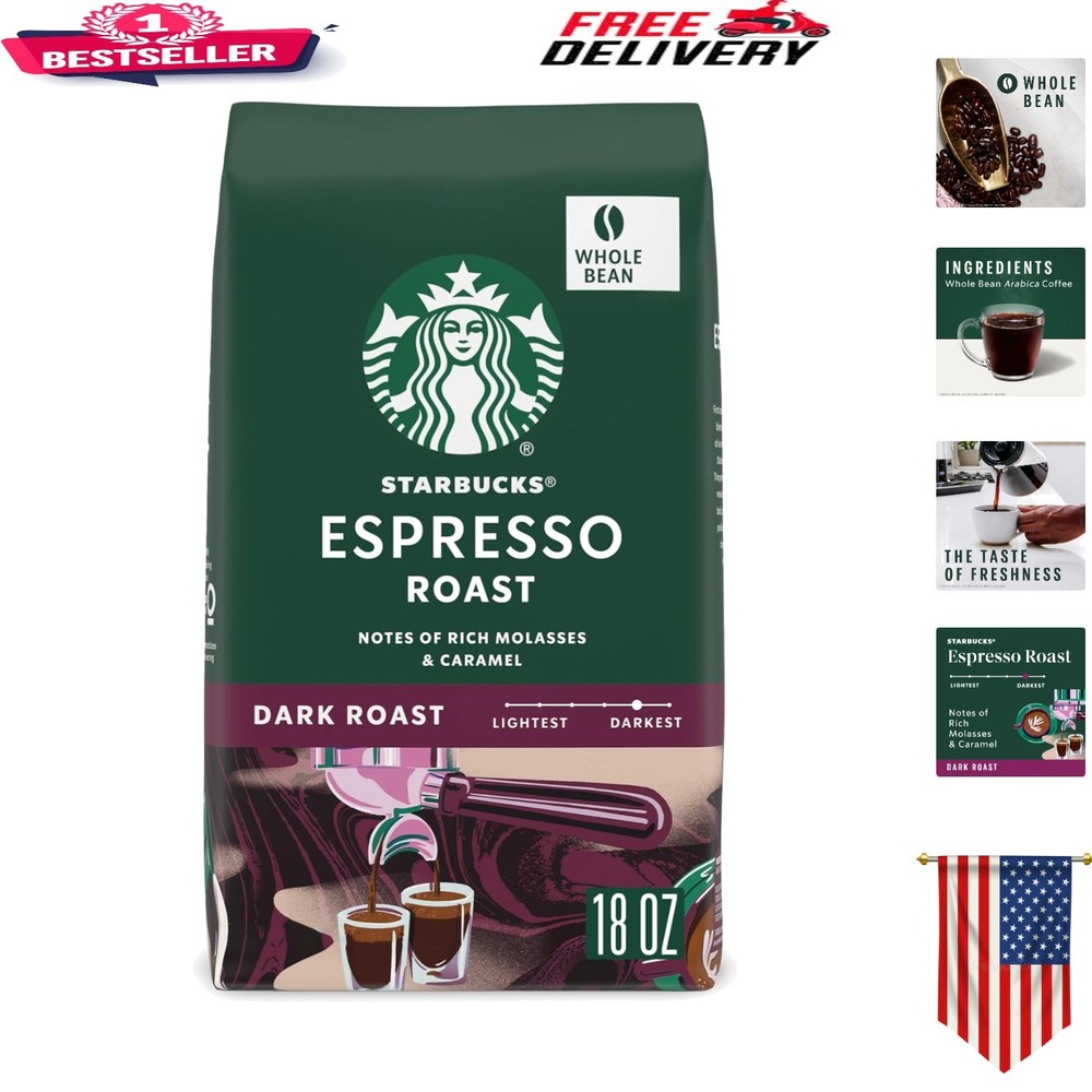 18 Oz Starbucks Dark Roast Espresso Beans for Ultimate Coffee Experience