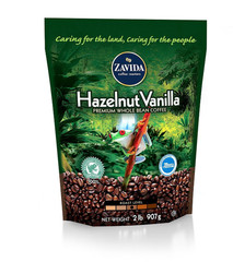 Zavida Coffee Hazelnut Vanilla Whole Bean – 2lb (pack of 2)