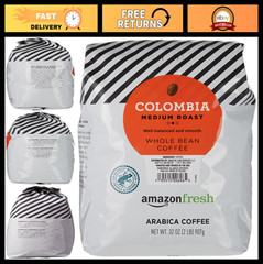 Colombia Whole Bean Coffee, Medium Roast, 32 Oz – Fresh & Flavorful Brew