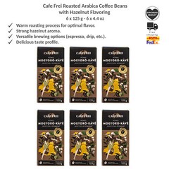 Cafe Frei Roman Hazelnut Flavored Coffee – Roasted 100% Arabica Beans 125gx6