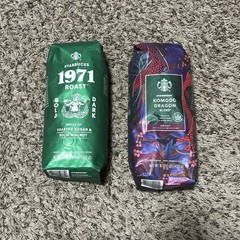 Starbucks 1971 & Komodo Dragon Whole Bean Coffee- 2 x 1 Pound Sealed