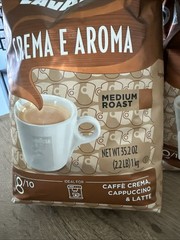 2 x Lavazza Crema e Aroma Whole Bean Coffee, Medium Roast, 2.2 lb each