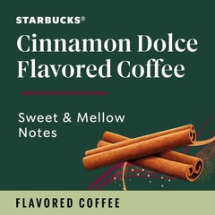 Starbucks Ground Coffee, Flavored Hot or 11 Ounce (Pack of 6), Cinnamon Dolce