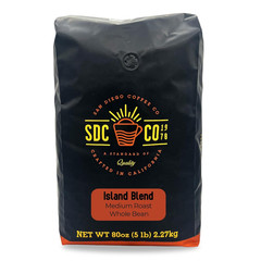 Island Blend Medium Roast Whole Bean 5-Pound Bag
