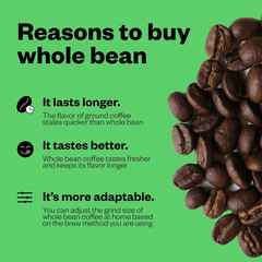 Hologram – Medium Roast, Sustainably Farmed, Kosher, Whole Bean Coffee, 12 Oz (1