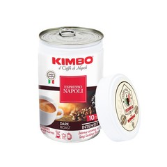 Kimbo 100% Arabica Ground Coffee Tin, Napoletano, Dark Roast, 250g, BROWN