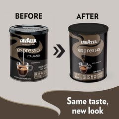 Lavazza Espresso Medium Roast Ground Coffee 100% Arabica 8 oz Tin 6 Pack