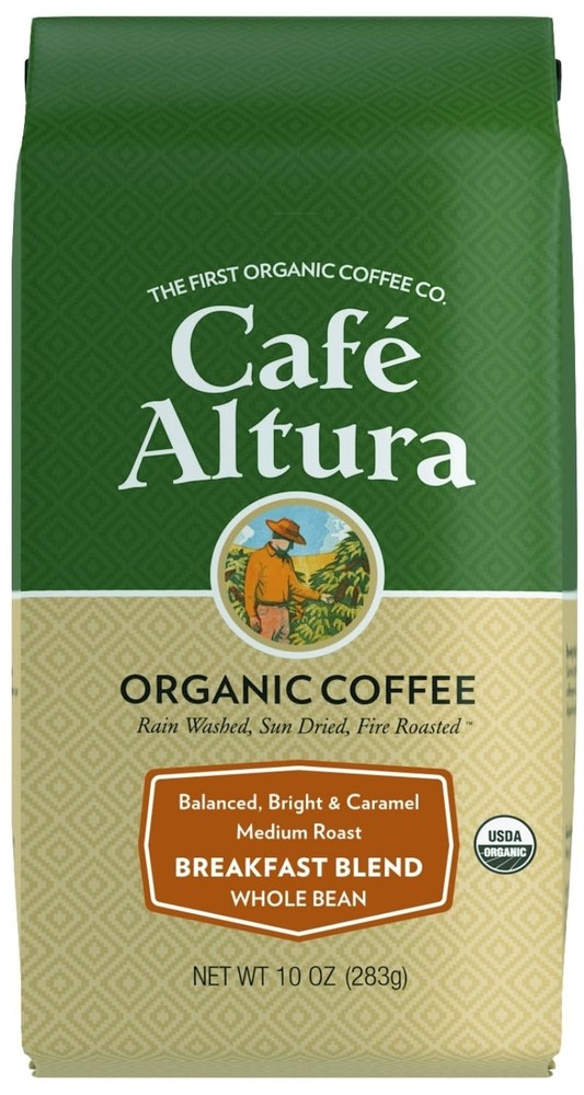 Café Altura, Breakfast Blend, 10 Ounce (Pack of 1), Whole Bean