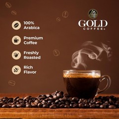Gold Coffee Co. Brunella Premium Blend – Medium Roast, 32 Ounce (Pack of 2)