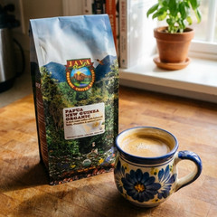 Java Planet Papua New Guinea Organic Dark Roast Low Acid Coffee Beans/Ground