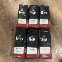 6 Pounds Peet’s Coffee House Blend Dark Roast Whole Beans