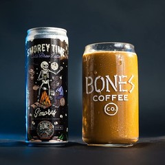 (Pack of 12) Bones Coffee Company Smorey Time Coffee Can 11 Fl Oz