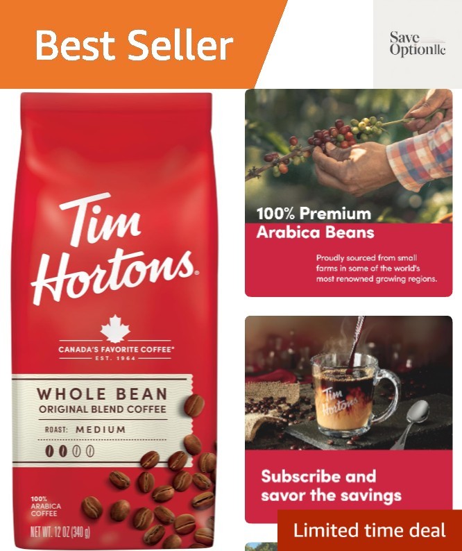 Whole Bean , Medium Roast Coffee, Made with 100% Arabica Beans, 12 Ounce Bag